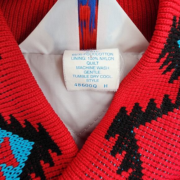 Vintage Men's United Structures of America Bomber Jacket Red Size L - Picture 4 of 7